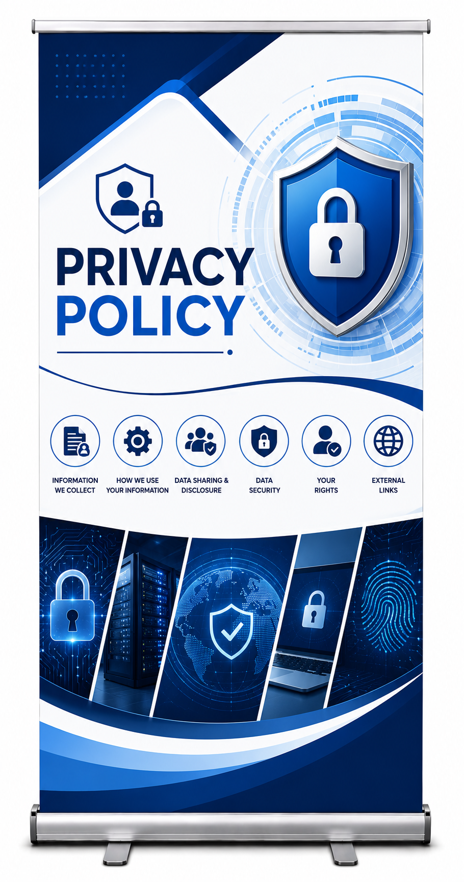 privacy policy standee